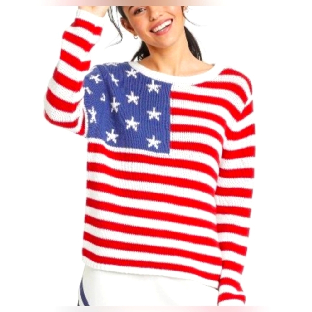 NWT | Grayson Threads | American Flag Knit Striped Sweater | Size: Medium